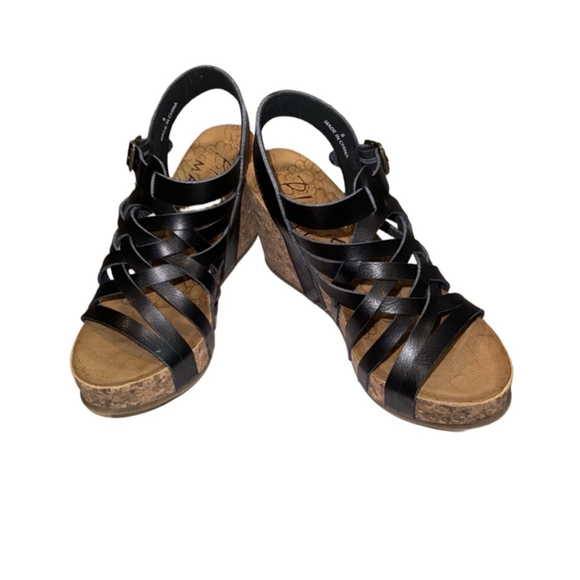 Blowfish Malibu Harper Vegan Cork Wedge Sandal in Black, Sz 8 NEW - Picture 6 of 8